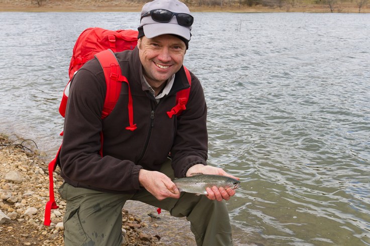 Blue mountains rainbow trout caught on a Tassie Devil